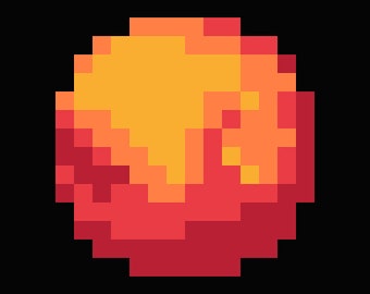 Pixelated Galaxy Quilt a Long Block 1 - Mars PDF Pattern