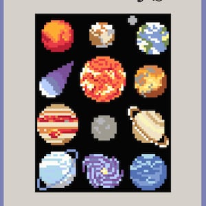 Pixelated Galaxy Quilt a Long full PDF Book (all 12 blocks)