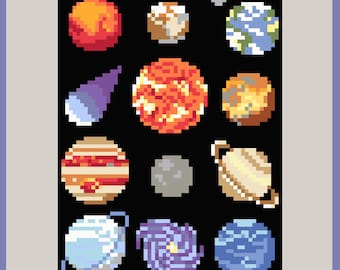 Pixelated Galaxy Quilt a Long full PDF Book (all 12 blocks)