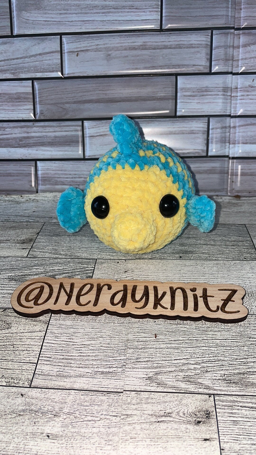 Crochet Flounder Fish Plush Etsy