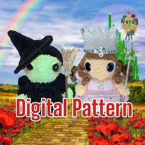 Glinda and Wicked Witch crochet pattern