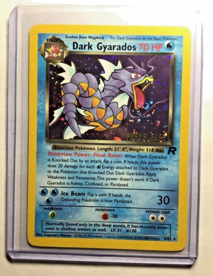 DARK GYARADOS - 8/82 - Team Rocket Set - Holo - Pokemon Card - Exc