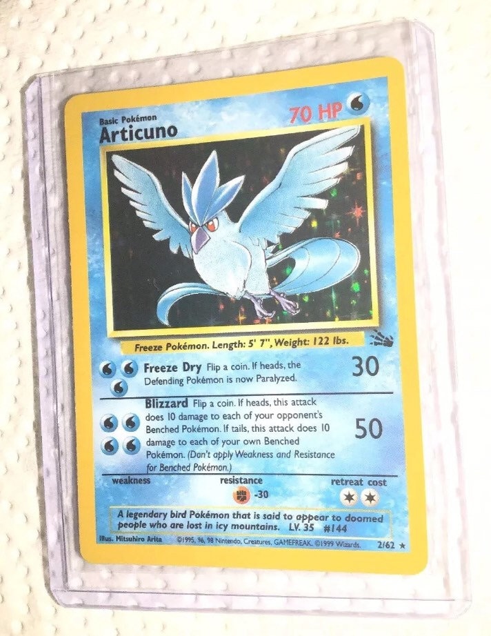 ARTICUNO - 2/62 - Fossil Set - Holo - Pokemon Card - Exc / Near Mint -  Vintage - Etsy