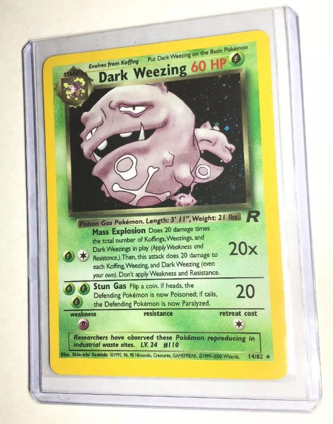 dark weezing pokemon card value DARK WEEZING - 14/82 - Team Rocket Set - Holo - Pokemon Card - Exc / Near  Mint - Vintage