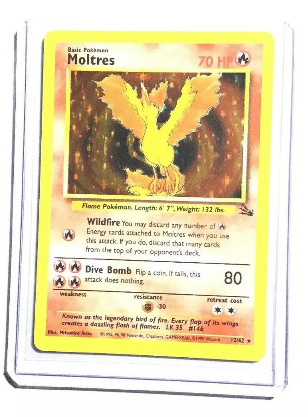 Check the actual price of your Moltres 12/62 Pokemon card