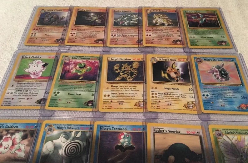 POKEMON Original Gym Heroes Set 132/132 Complete Vintage Set | Etsy
