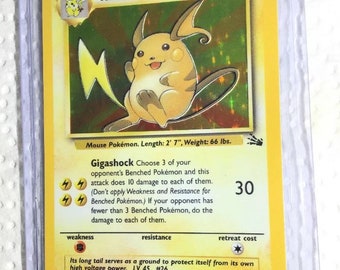 RAICHU - 14/62 - Fossil Set - Holo - Pokemon Card - Exc