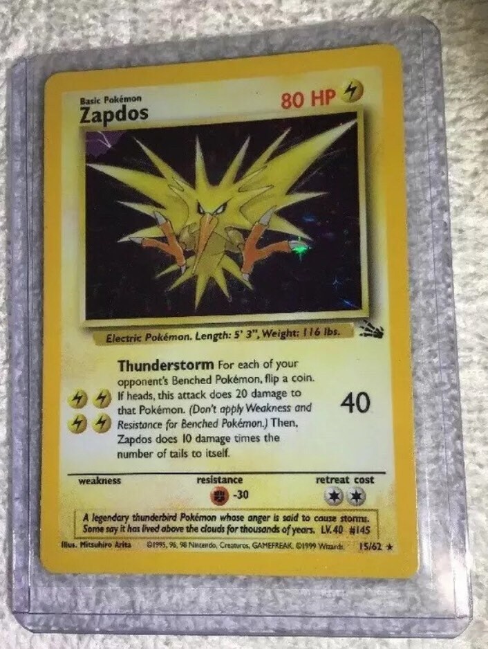 Zapdos Giant Pokemon Card Print -  Norway