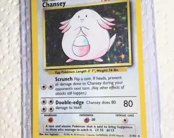 CHANSEY - 3/102 - Base Set - Holo - Pokemon Card - Exc / Near Mint - Vintage - Etsy CHANSEY - 3/102 - Base Set - Holo - Pokemon Card - Exc / Near Mint - Vintage - Etsy