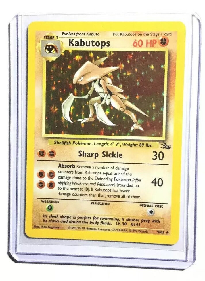 Kabutops 24/62 Fossil Set – Non Holo, Rare, Near Mint, Wizards Of The Coast