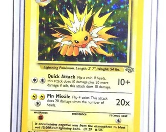 英語版初期　ポケモンカード　Jolteon holo 4/64 JOLTEON - 4/64 - Jungle Set - Holo - Pokemon Card - Lightly