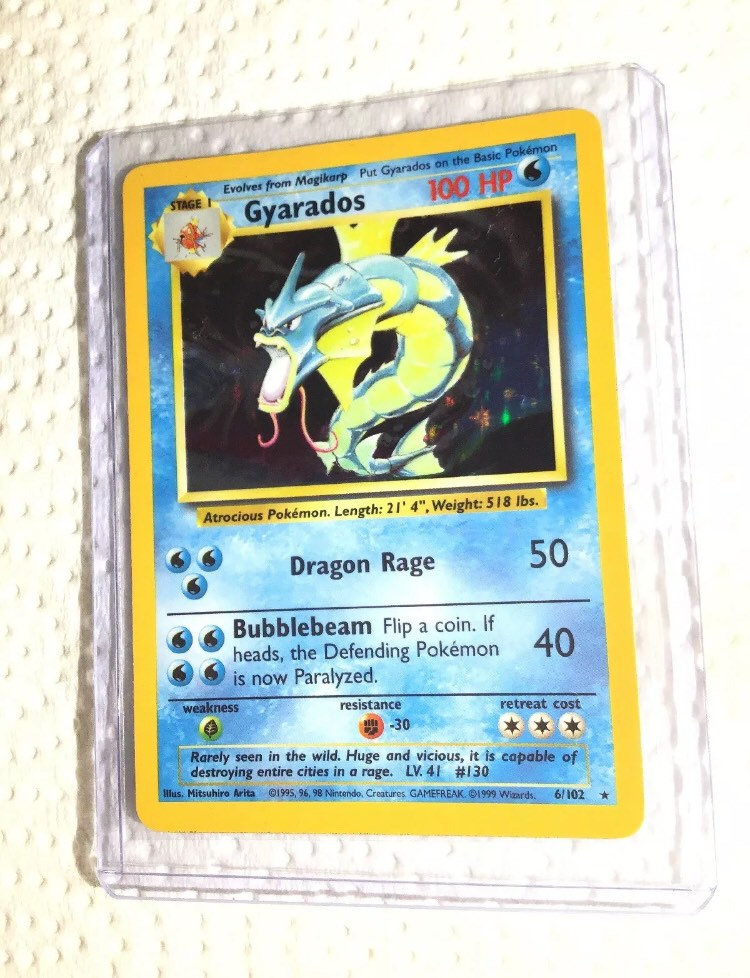 GYARADOS - 6/102 - Base Set - Holo - Pokemon Card - Exc GYARADOS - 6/102 - Base Set - Holo - Pokemon Card - Exc