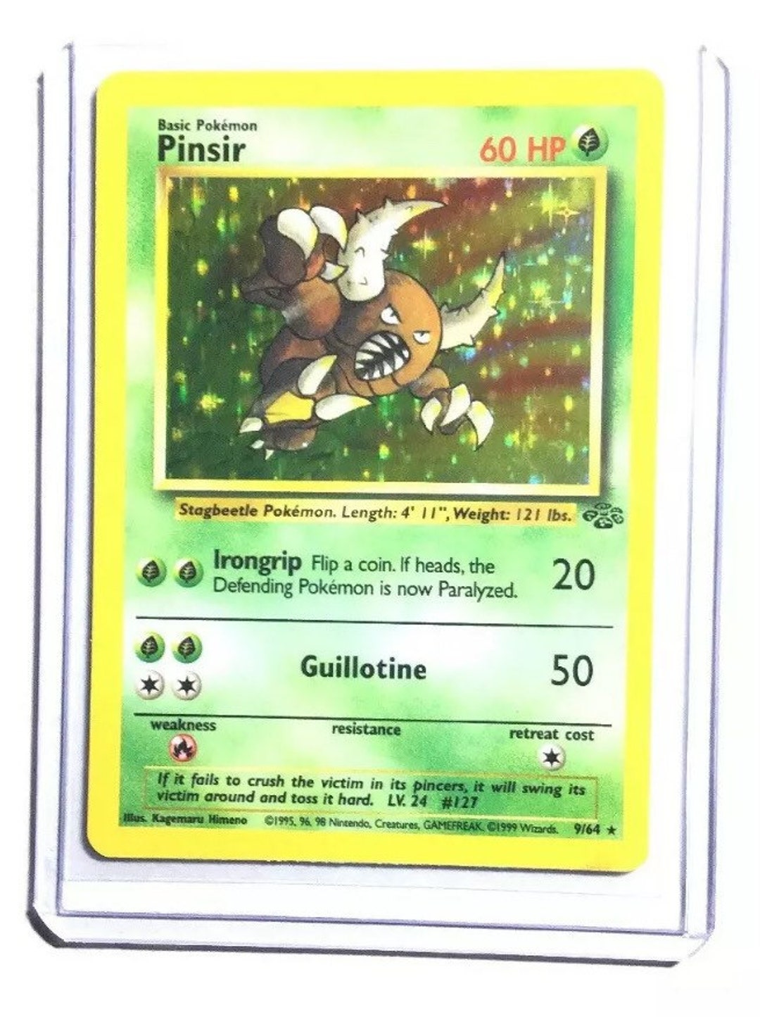 PINSIR 9/64 Jungle Set Holo Pokemon Card Exc / Near Mint Vintage Etsy