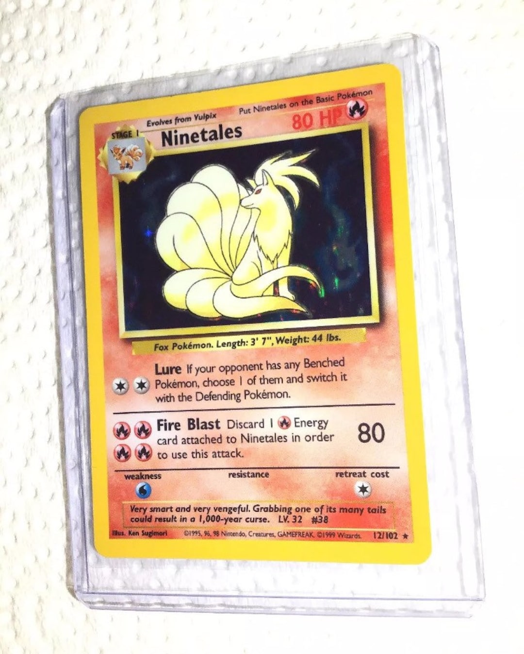ninetales holographic pokemon card value Amazon.com: Ninetales - 12/102 - Holo Rare