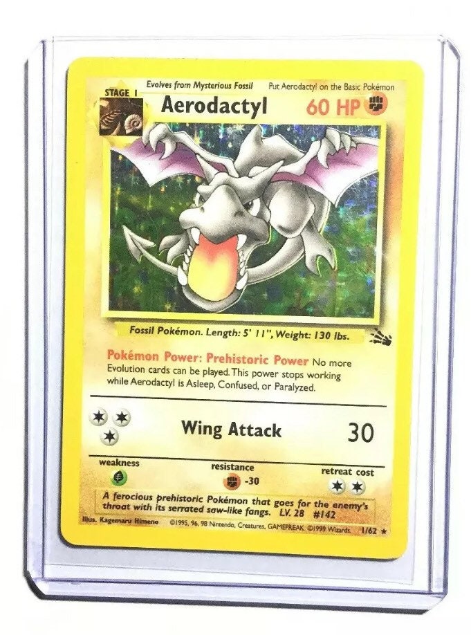 Card Pokémon Aerodactyl Original Inglês Fóssil