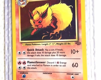 FLAREON - 3/64 - Jungle Set - Holo - Pokemon Card - Exc / Near Mint -  Vintage