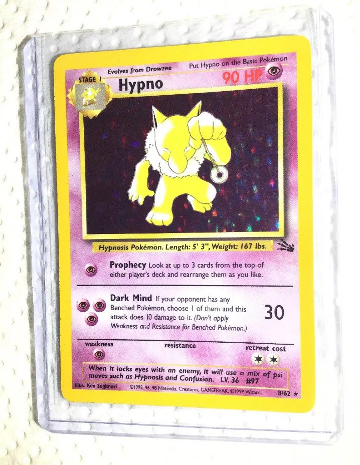 hypno pokemon card Amazon.com: Pokemon - Hypno (8) - Fossil main image 1