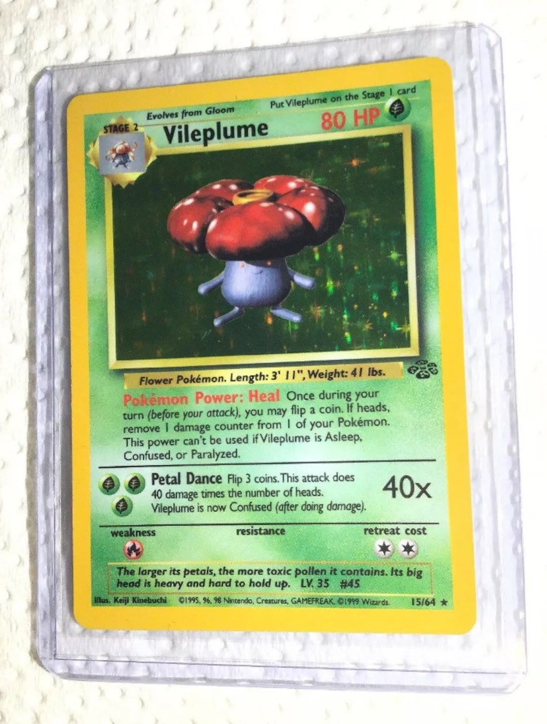 VILEPLUME - 15/64 - Jungle Set - Holo - Pokemon Card - Exc / Near Mint - Vintage - Etsy VILEPLUME - 15/64 - Jungle Set - Holo - Pokemon Card - Exc / Near Mint - Vintage - Etsy