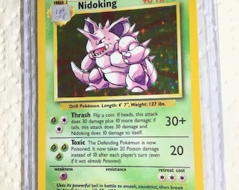 NIDOKING - 11/102 - Base Set - Holo - Pokemon Card - Exc / Near Mint -  Vintage - Etsy