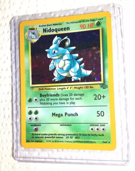 NIDOQUEEN - 7/64 - Jungle Set - Holo - Pokemon Card - Exc / Near