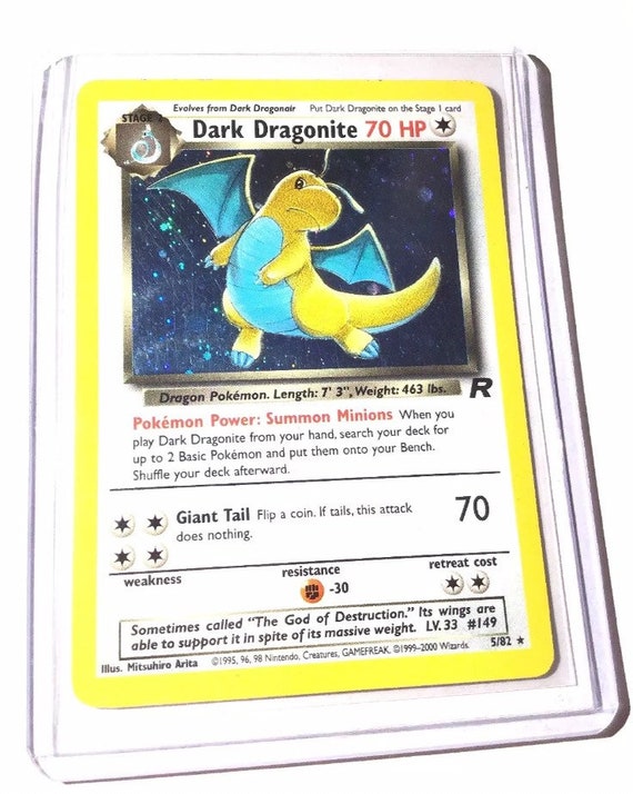 DARK DRAGONITE - 5/82 - Team Rocket Set - Holo - Pokemon Card