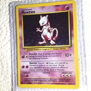 Rare Mewtwo Card - Etsy