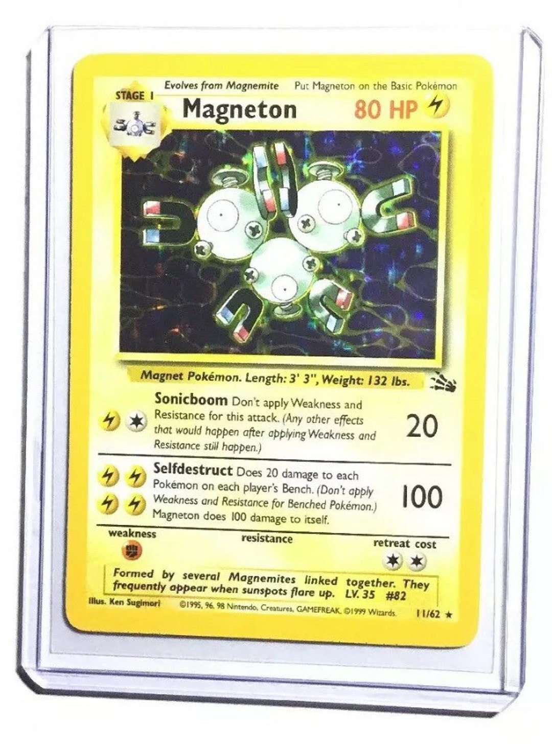 ポケモンカード 英語版 Jungle Magneton 11/62 ホロ MAGNETON - 11/62 - Fossil Set - Holo - Pokemon Card - Exc / Near