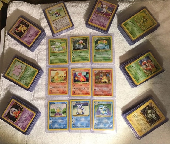 POKEMON 151 Set Complete 151 Original Base Set Jungle Set Fossil Set  VINTAGE Cards Holo Charizard Venusaur Blastoise Included 