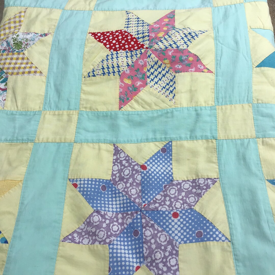 Vintage Summer Quilt no Batting Etsy
