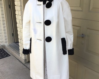 long white leather coat