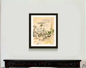Reproduction print of the vintage 1916 artwork by Jules Pascin