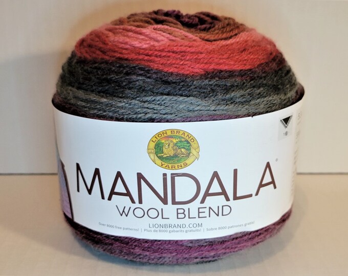 Mandala Wool Blend Yarn, Lion Brand, Discontinued Etsy
