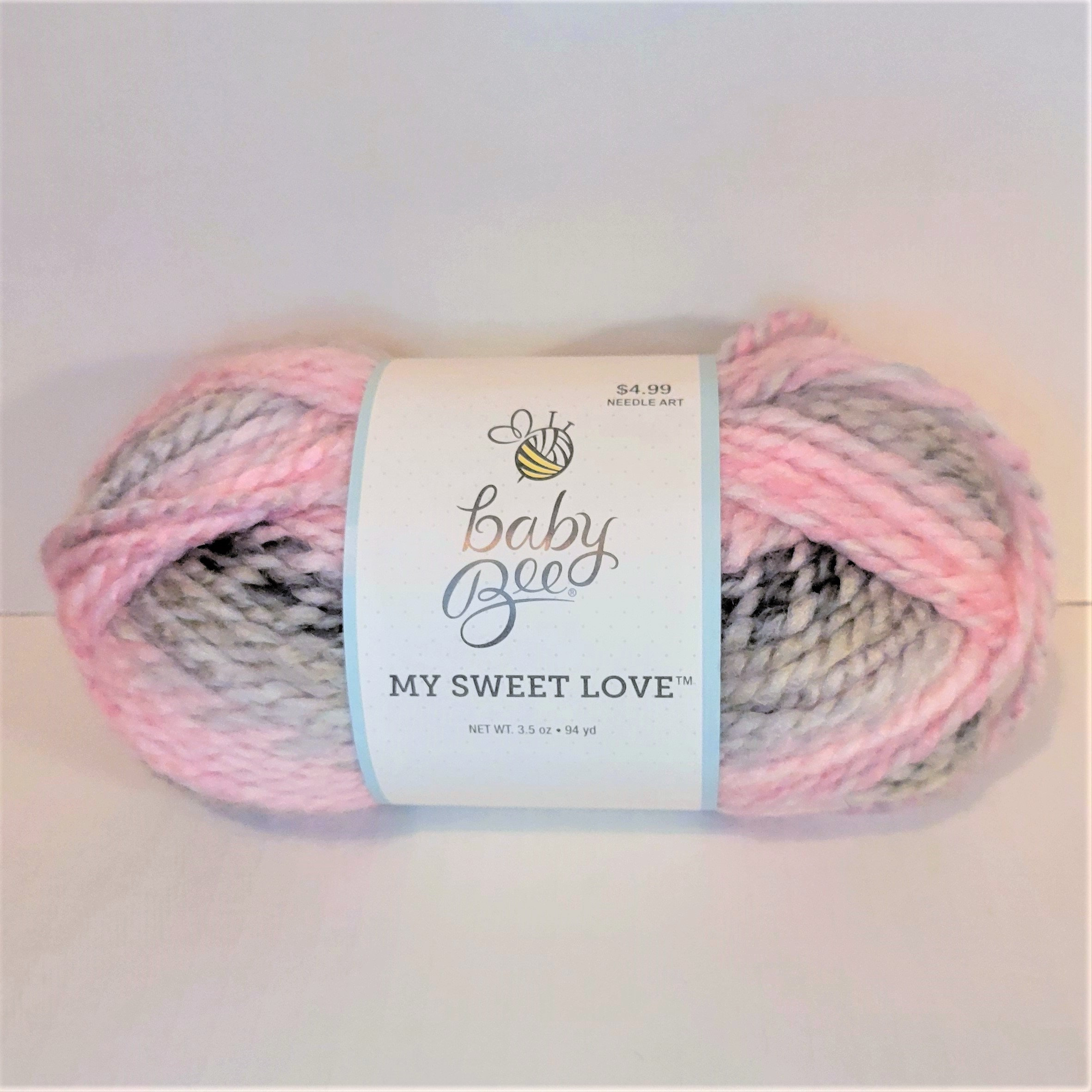  Hobby Lobby Pink-A-Boo Baby Bee Soft & Sleek Baby Yarn-Set of 3