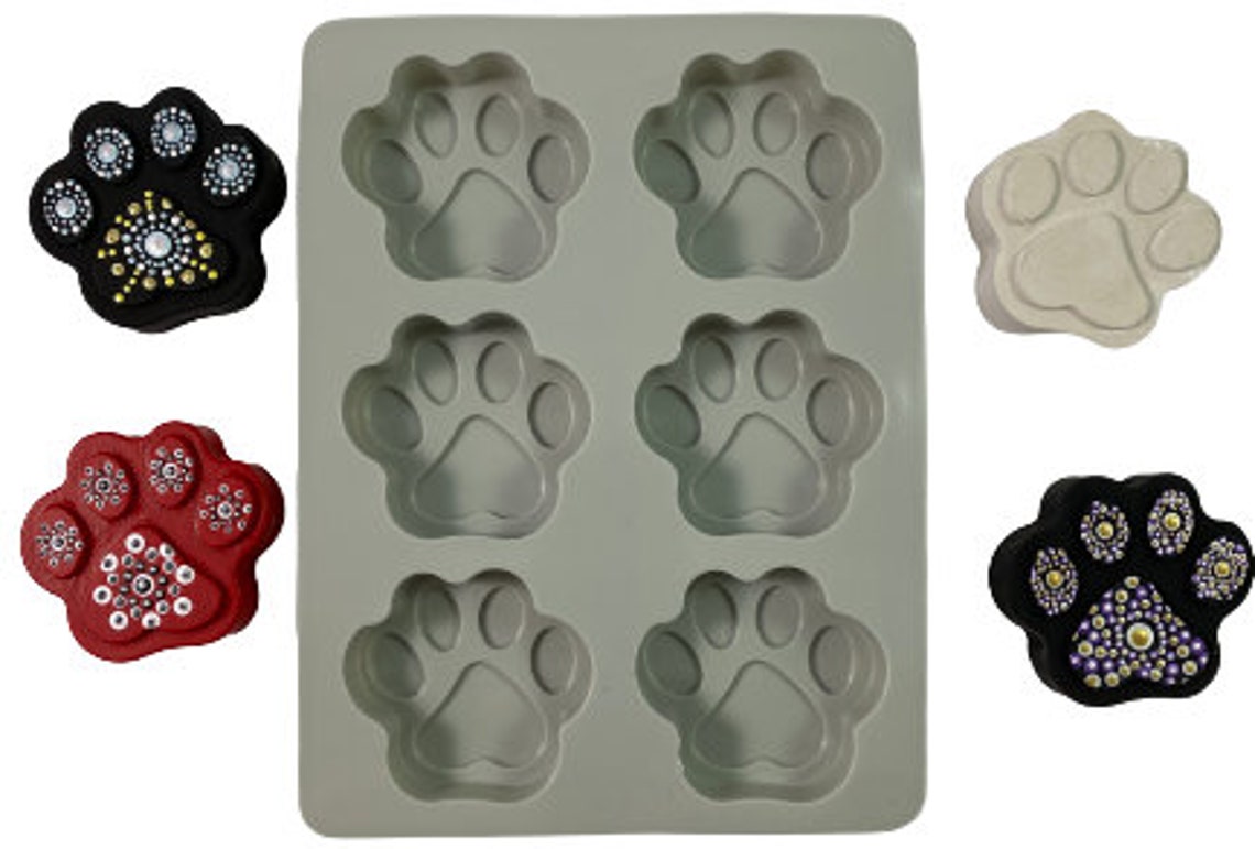 DOG PAW Silicone Mold 6 Cavity Dog Paw Shaped Silicone Mold Etsy