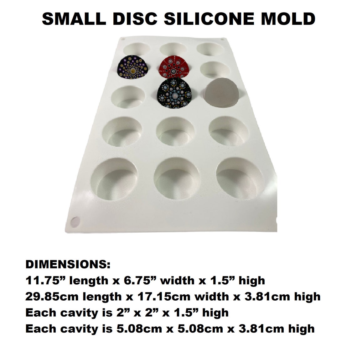 SMALL DISC Silicone Mold 11 Cavity Disc Shaped Silicone Mold Etsy
