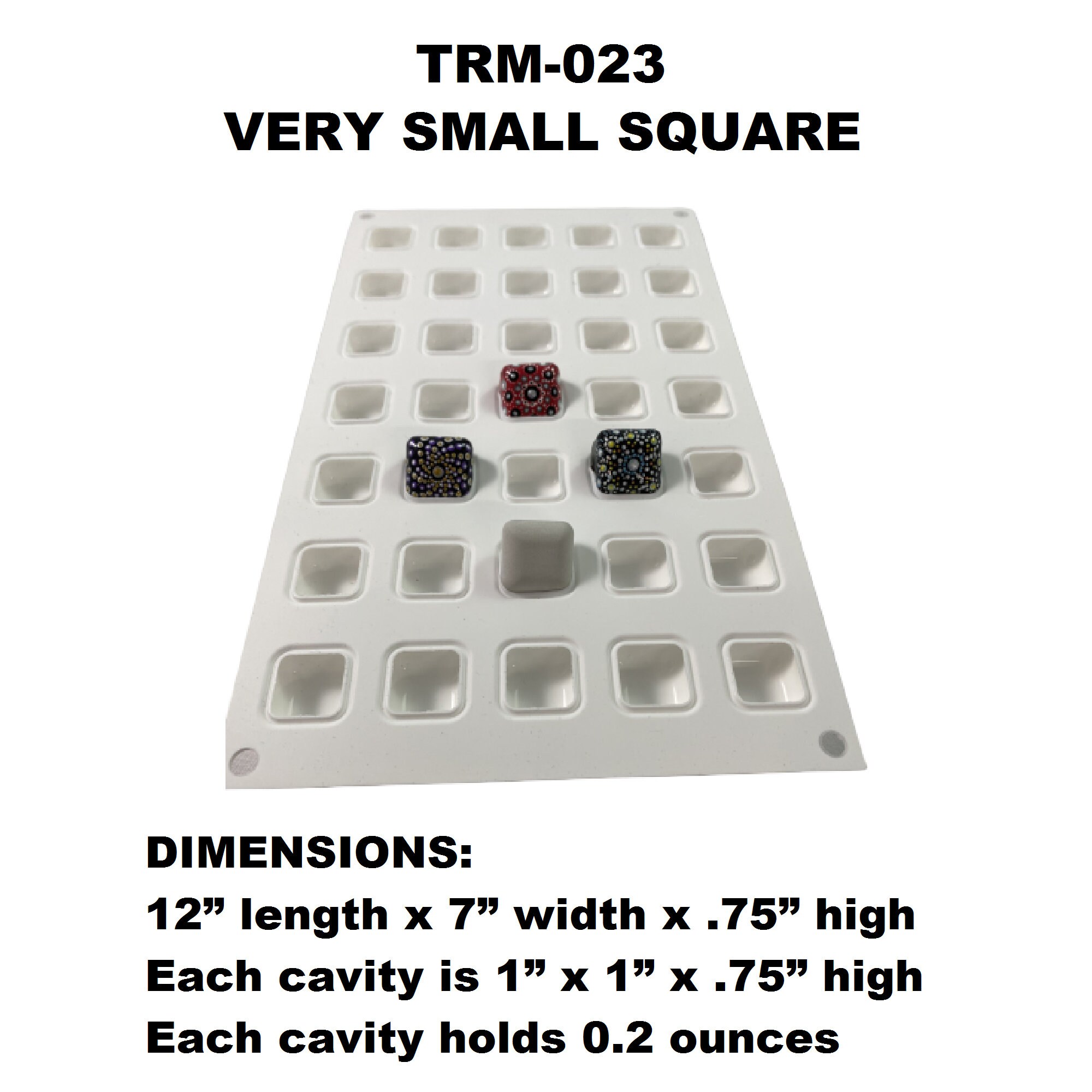 VERY SMALL SQUARE Silicone Mold 35 Cavity Very Small Square Etsy