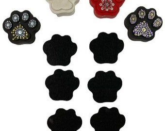 DOG PAW Felt Cut Outs for Shaped Rock Bottoms of Gypsum/Cement Rock Painting Dot Mandalas