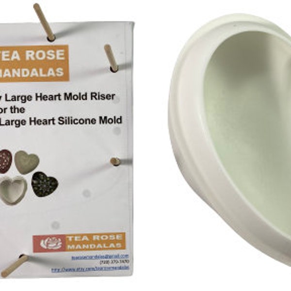 Very Very LARGE HEART Mold Riser-Supports the TRM-008-Very Very Large Heart Silicone Mold  while the shaped rocks are drying.