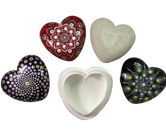 VERY VERY Large HEART Silicone Mold for Gypsum/Cement Heart Shaped Rocks for Rock Painting Dot Mandalas