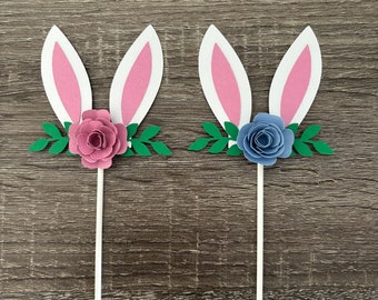 Easter Bunny Rabbit Cupcake Toppers