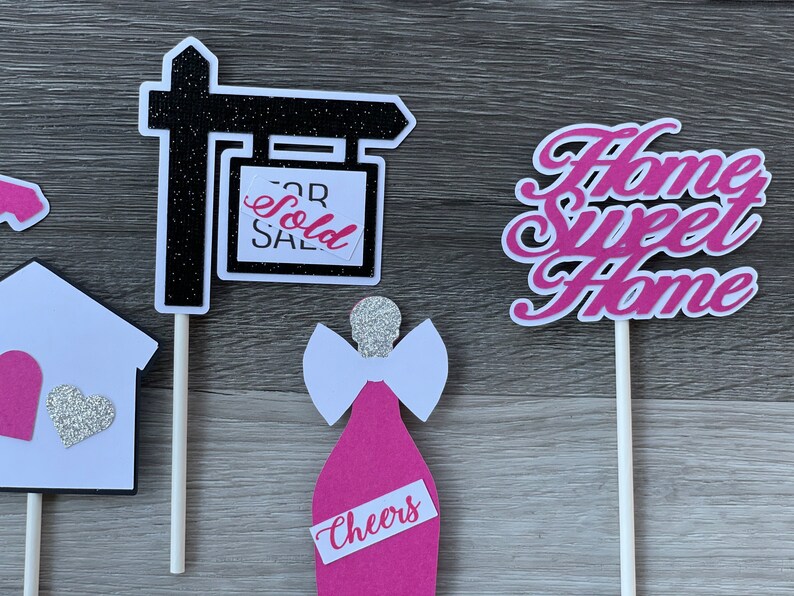 12 Housewarming Cupcake Toppers Real Estate Agent Gift Etsy