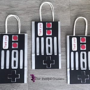 Controller Goody Bag, Video Game Gift Bag, Gamer Favor Bag,  Arcade Goody Bag, Retro Treat Bag, Video Game Birthday Decorations