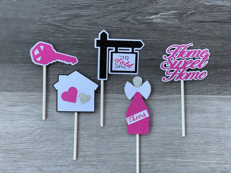 12 Housewarming Cupcake Toppers Real Estate Agent Gift Etsy