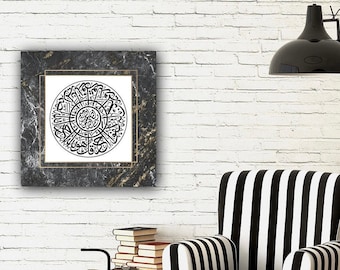 Surah Ikhlas Islamic Wall Art, Islamskie prezenty dla muzułmanów, Arabska kaligrafia na płótnie do muzułmańskich dekoracji domowych z Koranu
