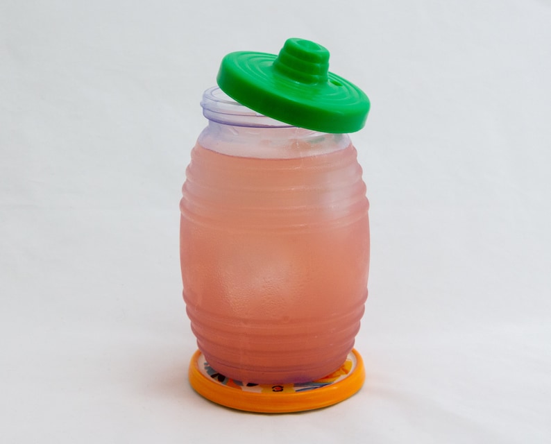 Set of Two Medium 16 Oz MEXICAN PLASTIC BARREL Cups With Tops Etsy