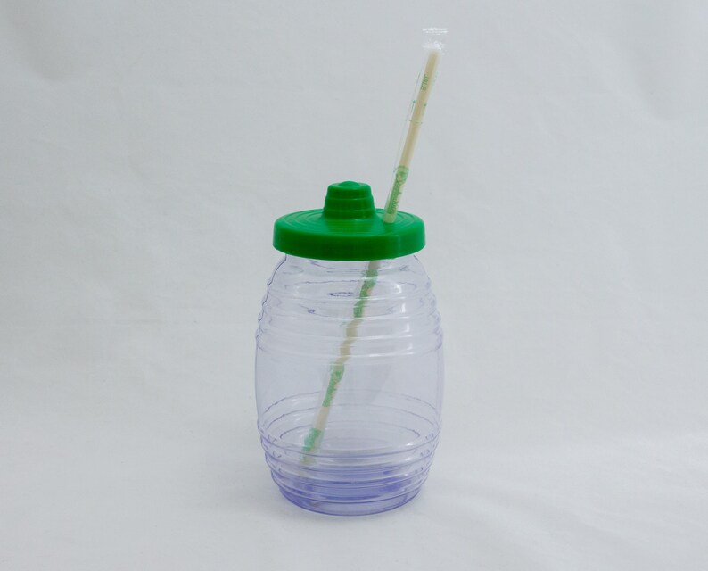 Set of Two Medium 16 Oz MEXICAN PLASTIC BARREL Cups With Tops Etsy