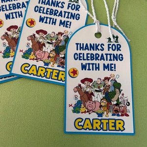 Toy Story Favor Tag, Personalized Favor Tags, Toy Story Gift, Thank You Tag, Toy Story Birthday Invitation, Toy Story Party Favor Tag