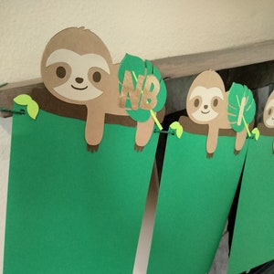 Sloth Photo Banner, First Birthday Photo Photo Banner, Sloth Picture Banner, Baby's first year sloth banner, Sloth birthday party