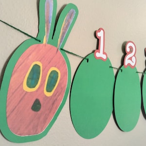 Very Hungry Caterpillar Photo Banner - NB-12 Hungry Caterpillar First Birthday - Eric Carle Party - Monthly Photo Banner