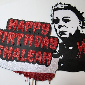 Michael Meyers Cake Topper / Horror Cake Topper / Michael Meyers Theme / Halloween Cake Topper